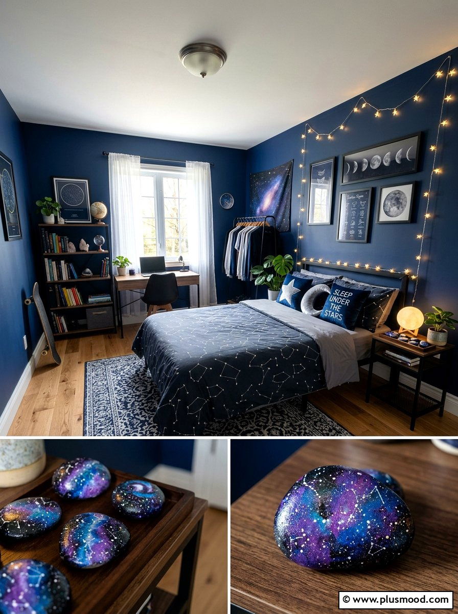 Galaxy stones - 25 painted rock ideas for therapy