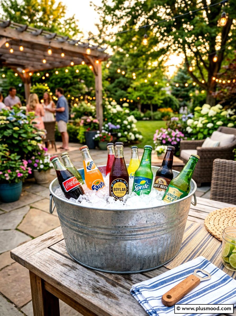 Galvanized Metal Tub - 25 budget summer patio decor ideas