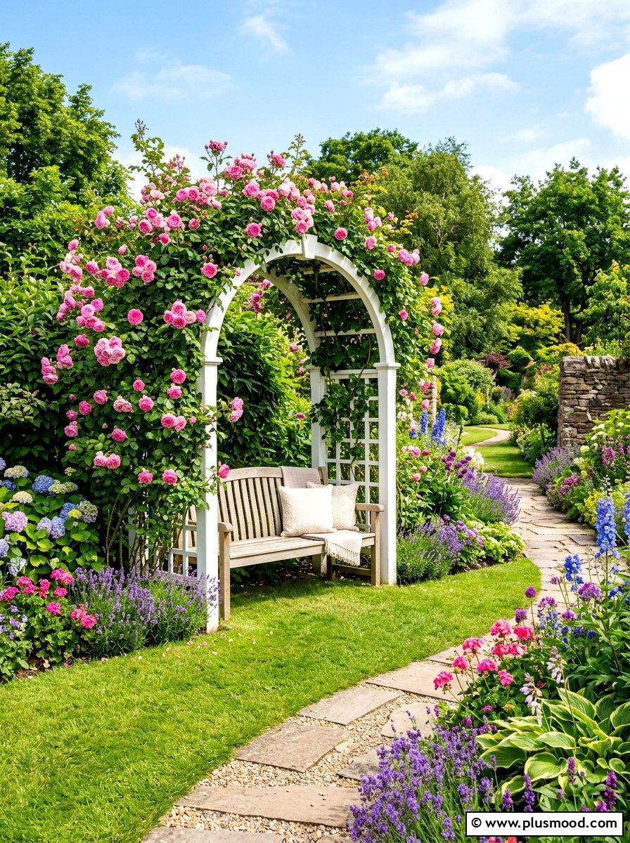 Garden Arbor Bench - 25 summer backyard reading nook ideas