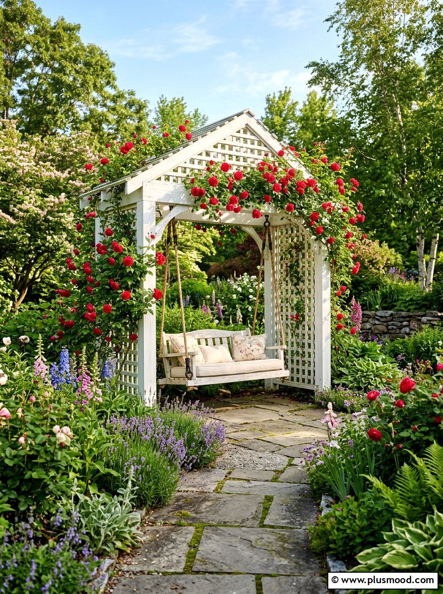 Garden Arbor Seat Swing - 25 summer backyard swing ideas