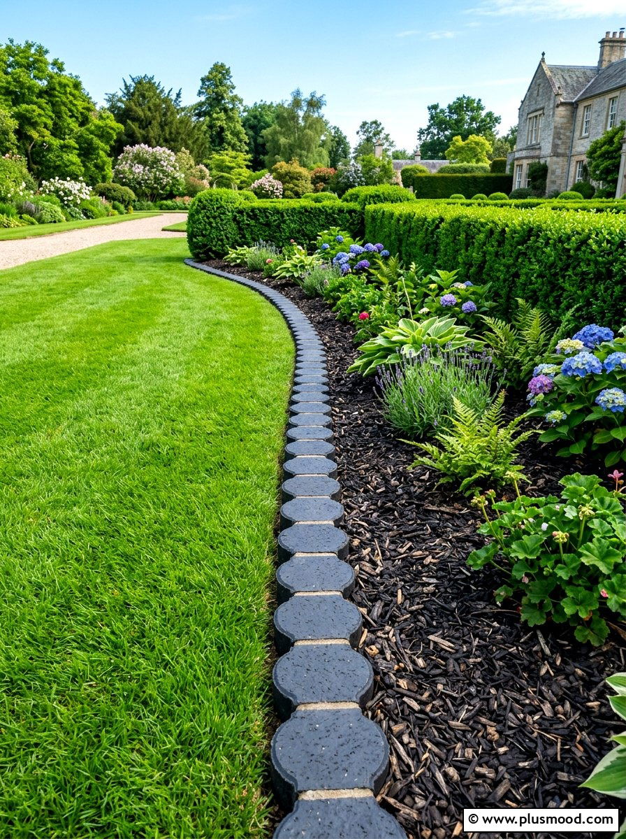 Garden Bed Edging - 25 summer easy landscaping ideas
