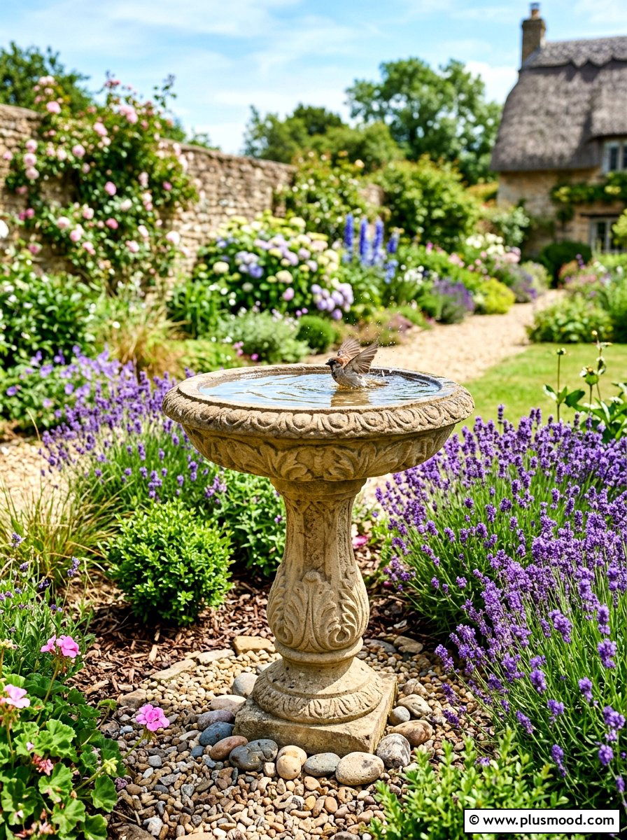 Garden Bird Bath - 25 summer backyard garden ideas
