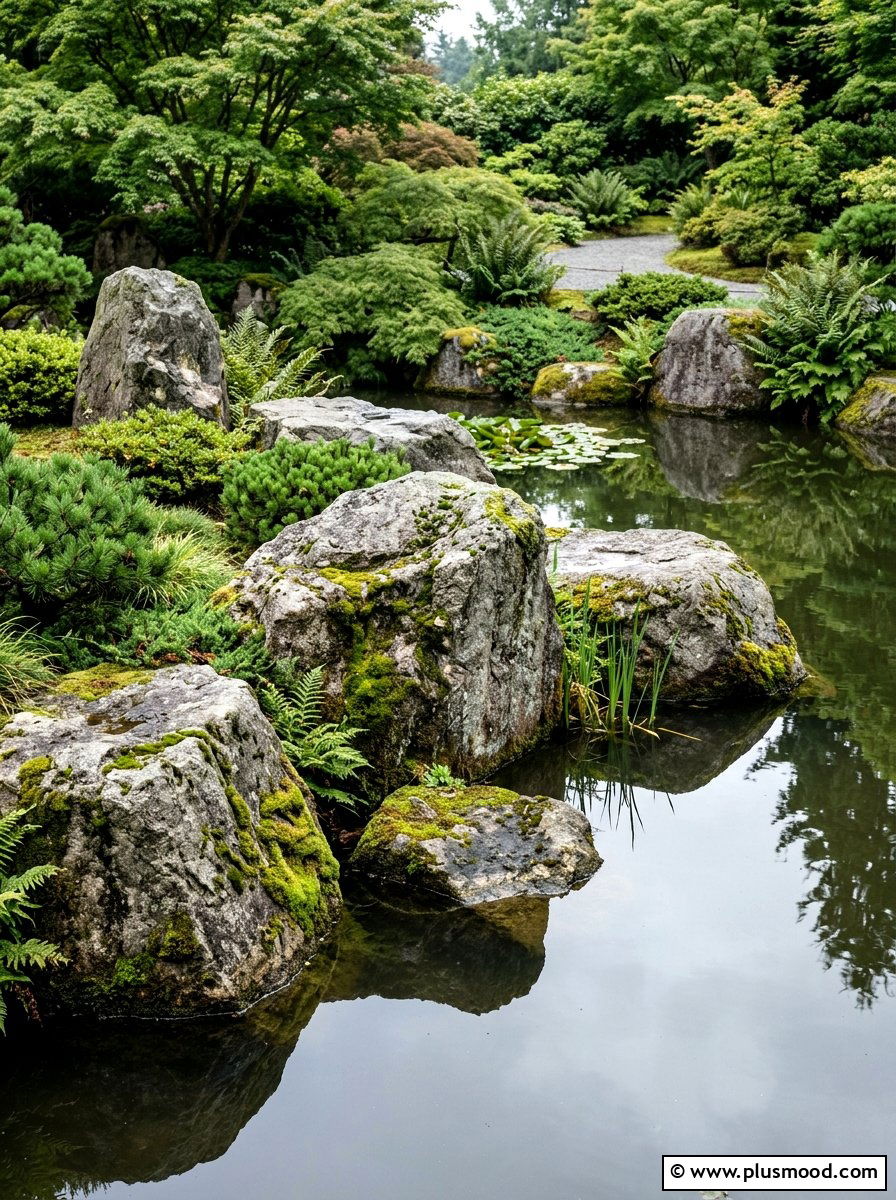 Garden Boulders Near Water - 25 pool landscaping ideas for zen style
