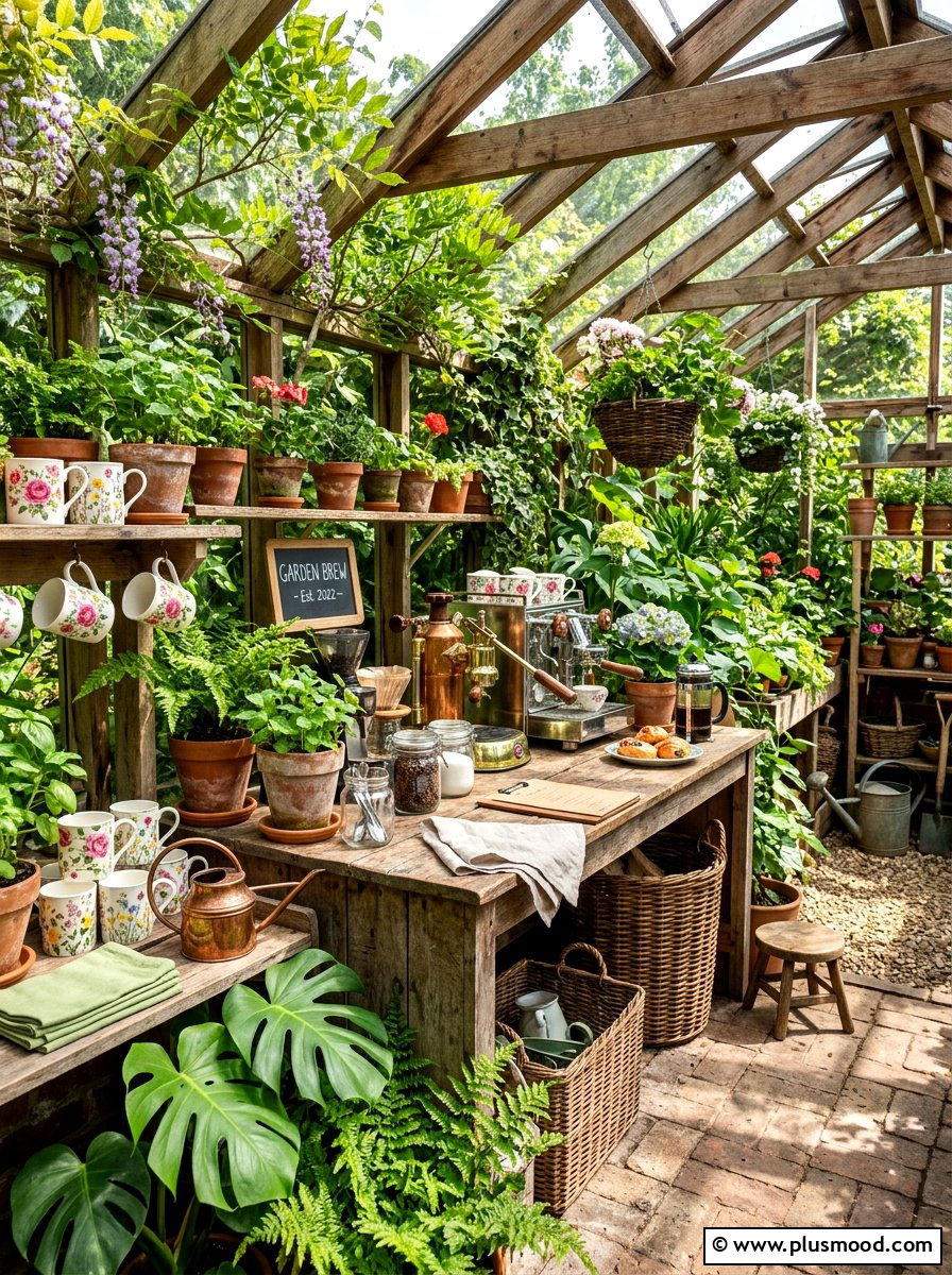 Garden Coffee Station - 25 summer coffee bar decor ideas