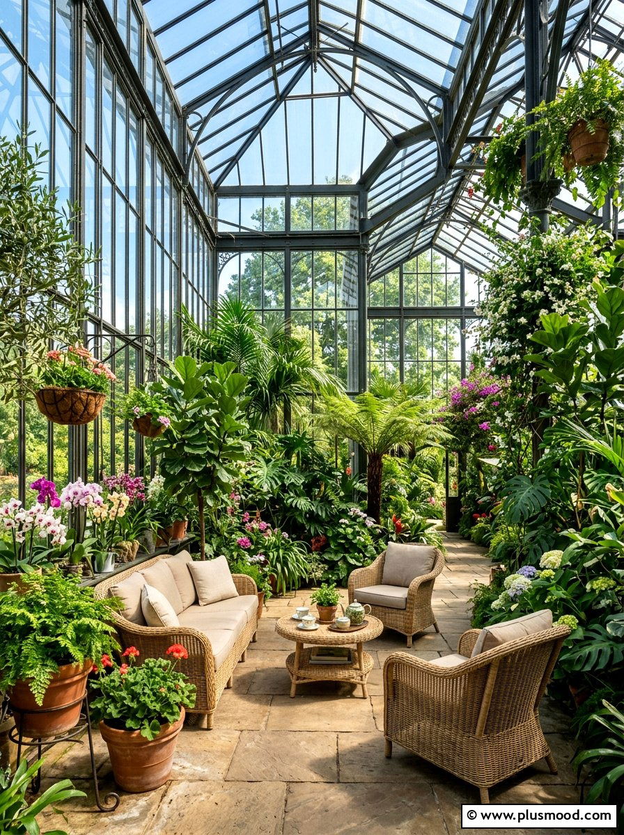 Garden Conservatory - 25 summer house decor ideas