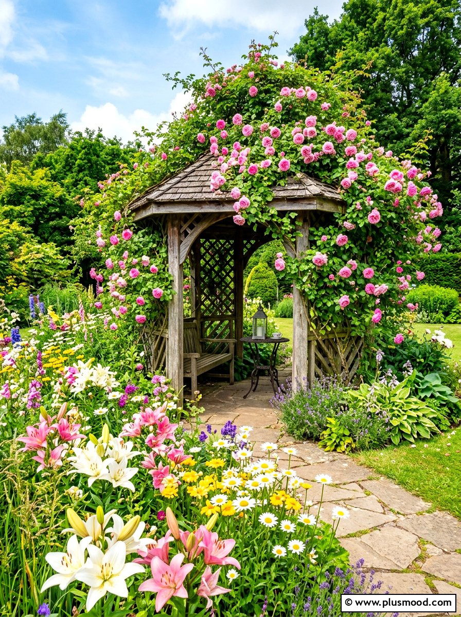 Garden Gazebo With Flowers - 25 summer backyard gazebo ideas