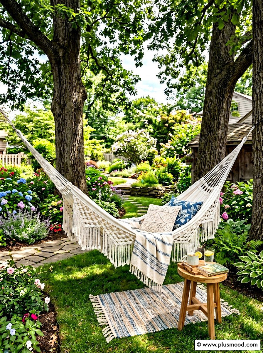 Garden Hammock Corner - 25 summer boho outdoor party ideas