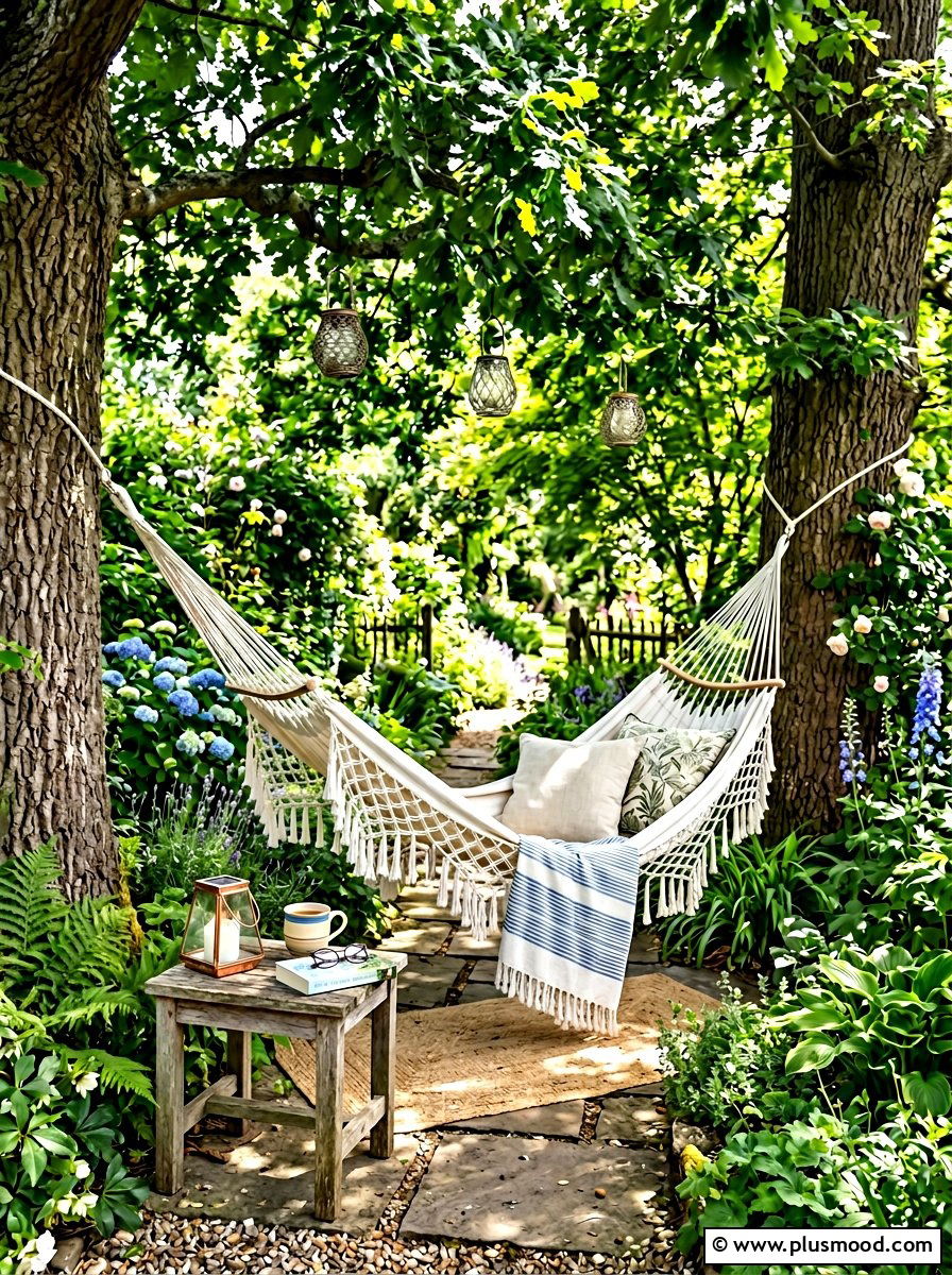 Garden Hammock Nook - 25 last days of summer decor ideas