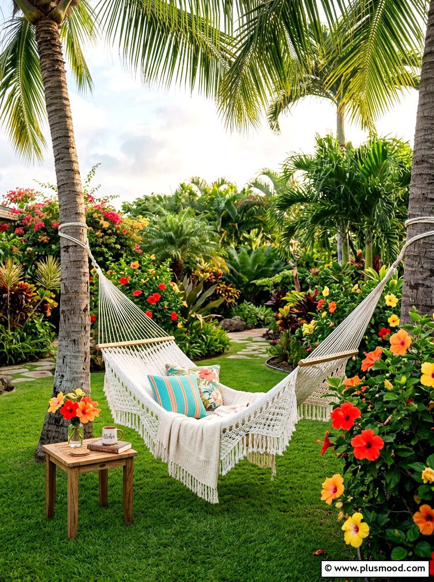Garden Hammock Retreat - 25 summer tropical patio ideas