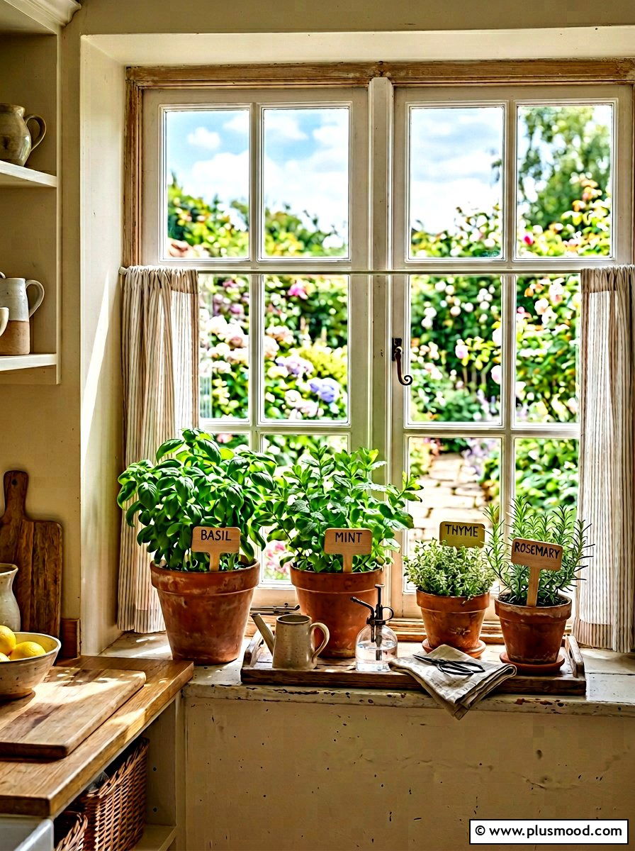 Garden Herb Station - 25 cheap summer home decor ideas