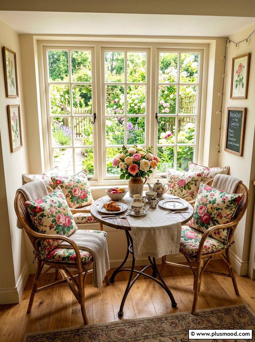 Garden Inspired Breakfast Nook - 25 best summer home decor ideas