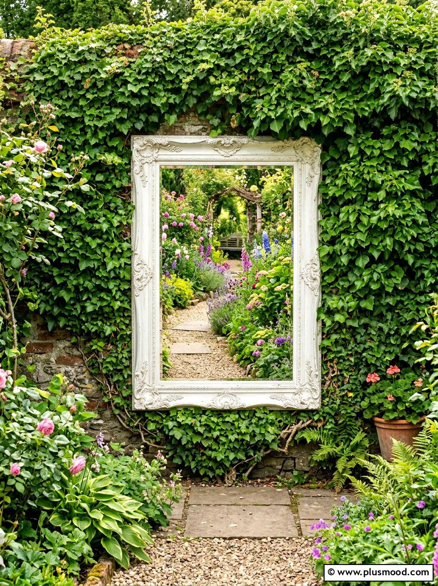 Garden Mirror Wall - 25 summer garden ideas on a budget