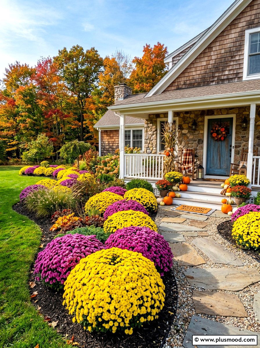 Garden Mum - 25 late summer flower garden ideas