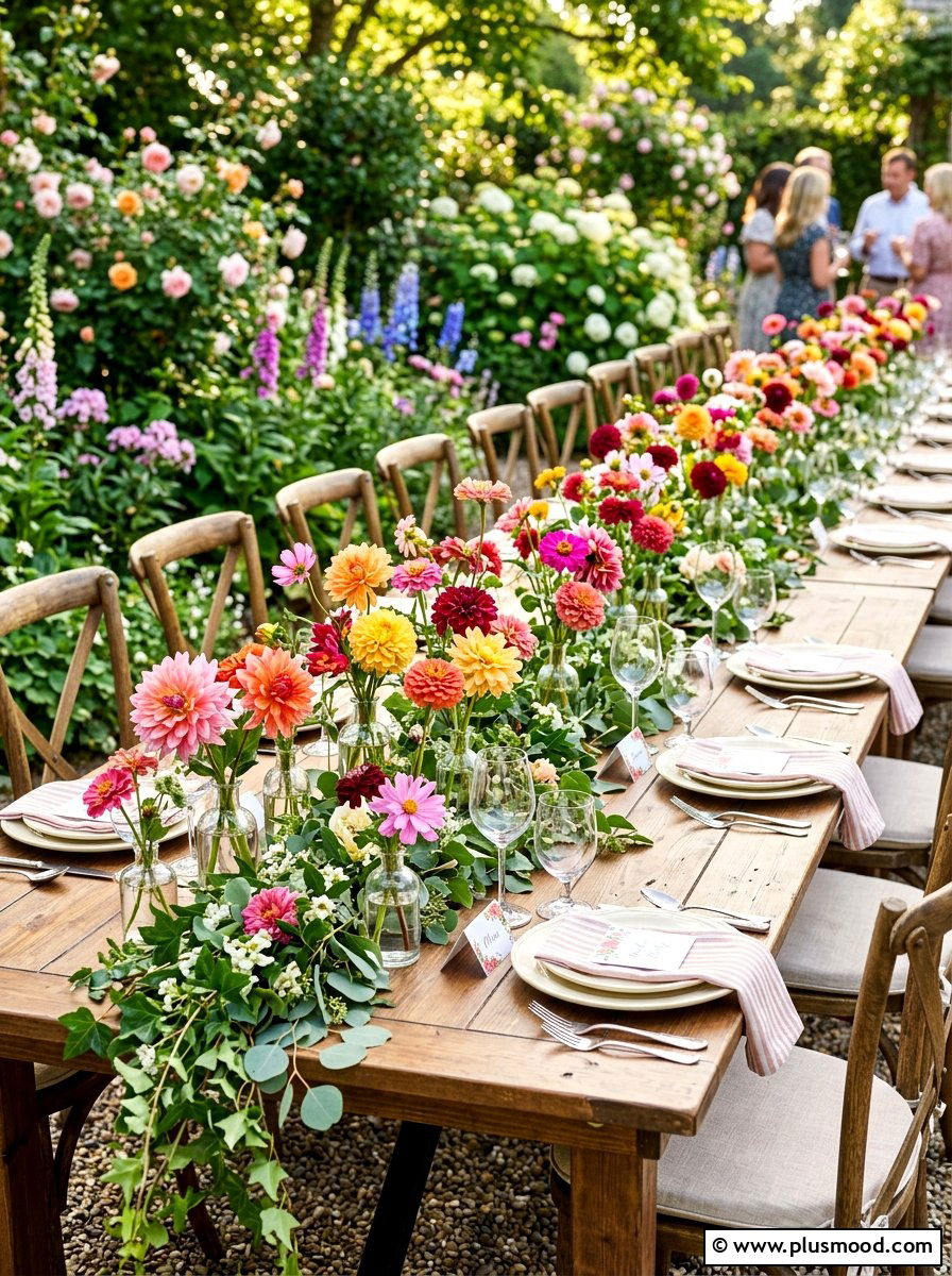 Garden Party Centerpiece - 25 late summer outdoor dining ideas