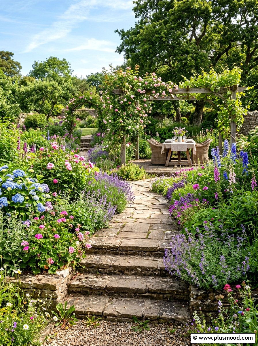 Garden Path To Dining Area - 25 small backyard ideas with dining area