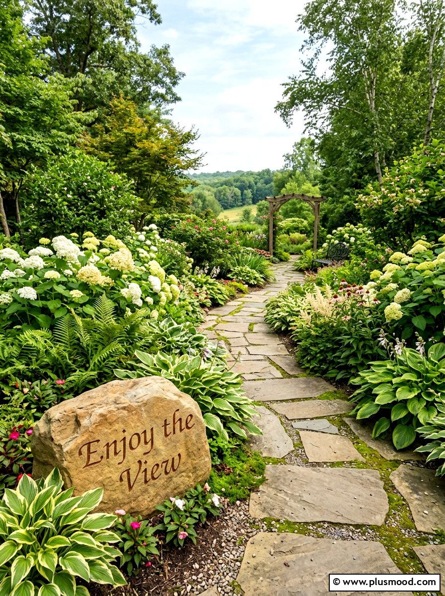 Garden Path Welcome Rock - 25 painted rock ideas for outdoor signage