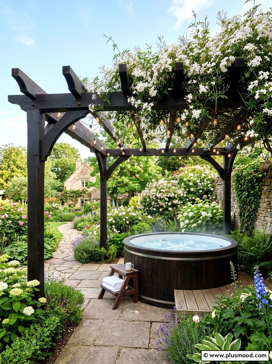 Garden Pergola Hot Tub - 25 pool landscaping ideas for hot tubs