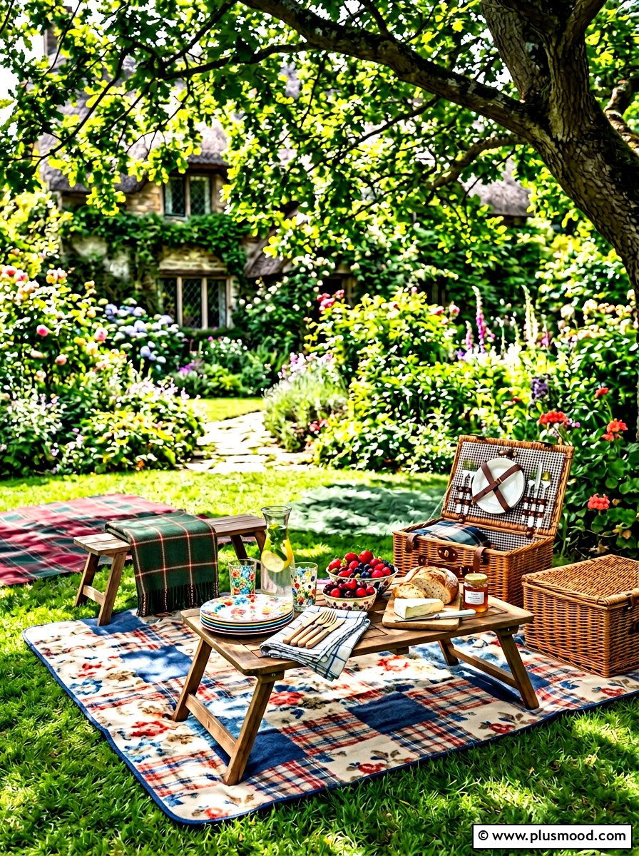 Garden Picnic Table - 25 summer family gathering ideas outdoors