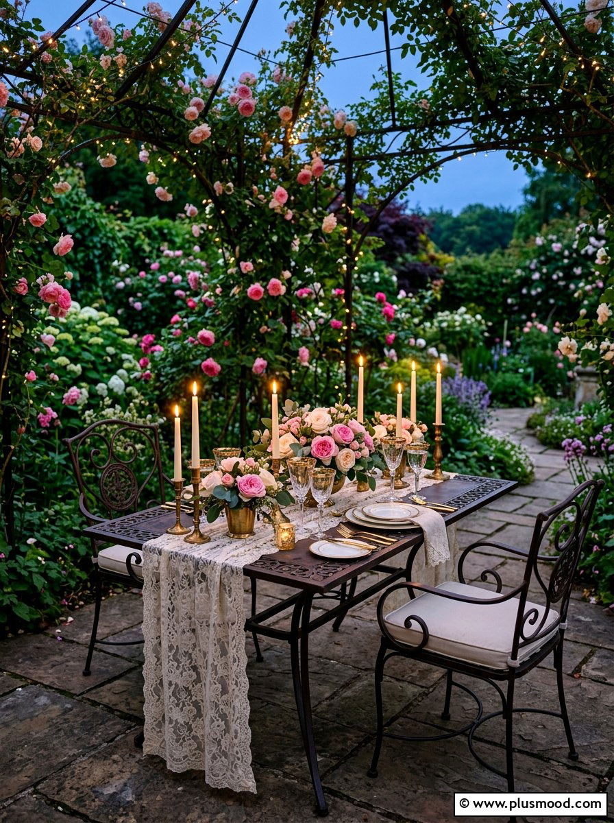 Garden Rose Table Decor - 25 late summer tablescape ideas