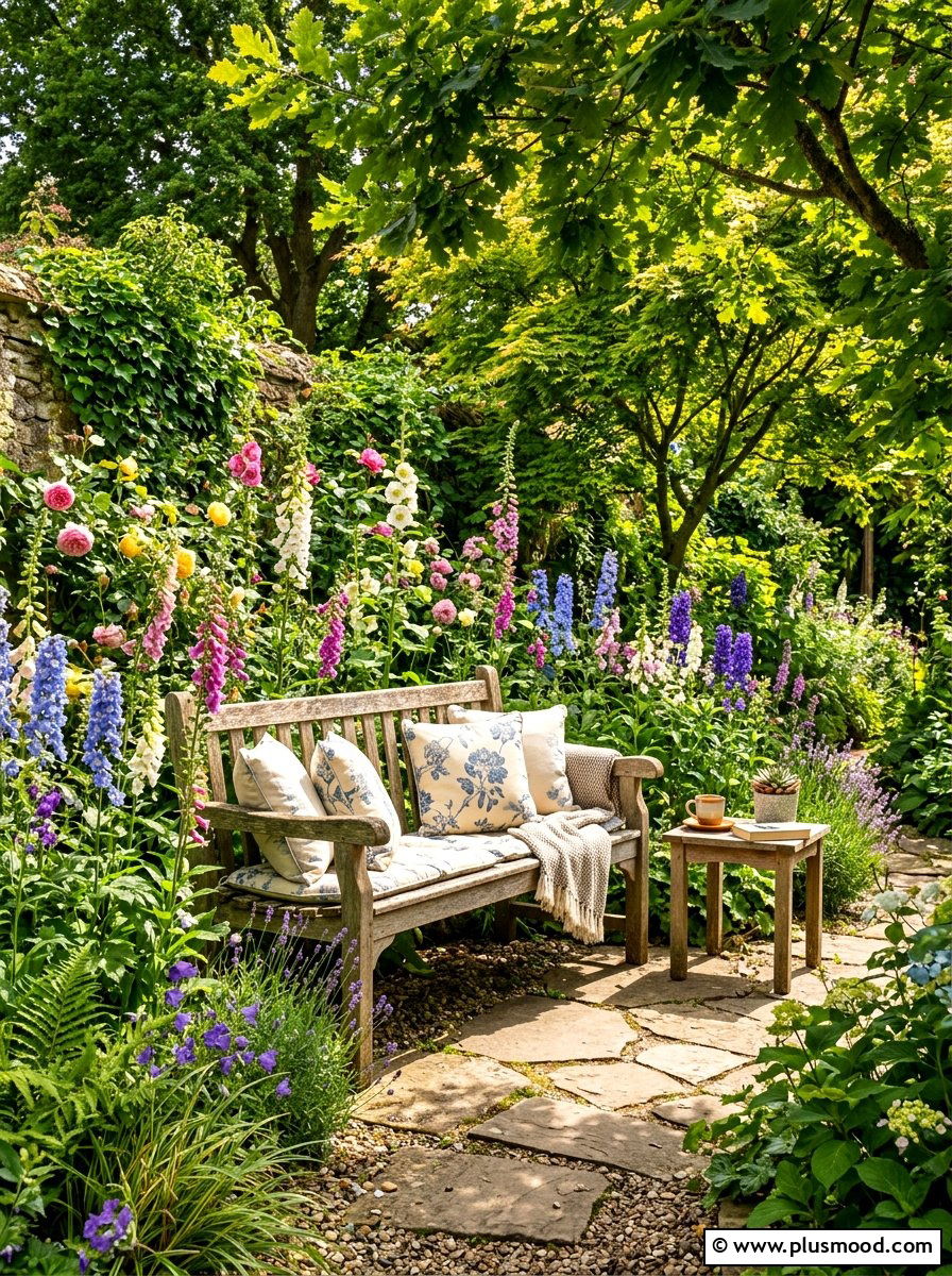 Garden Seating Nook - 25 summer sensory garden ideas