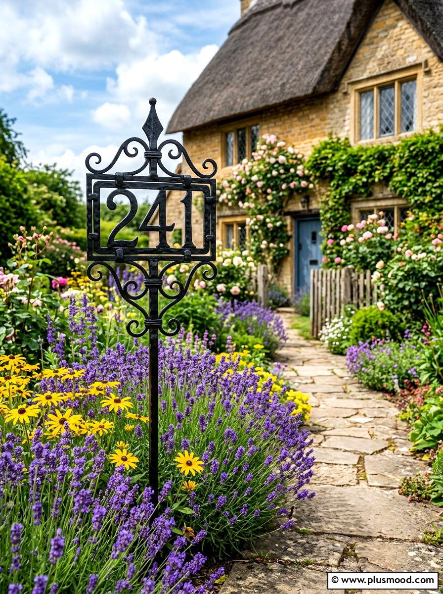 Garden Stake House Number Sign - 25 summer house number display ideas