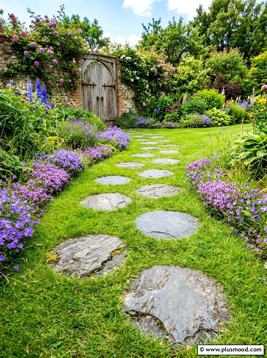 Garden Stepping Stone - 25 summer easy landscaping ideas
