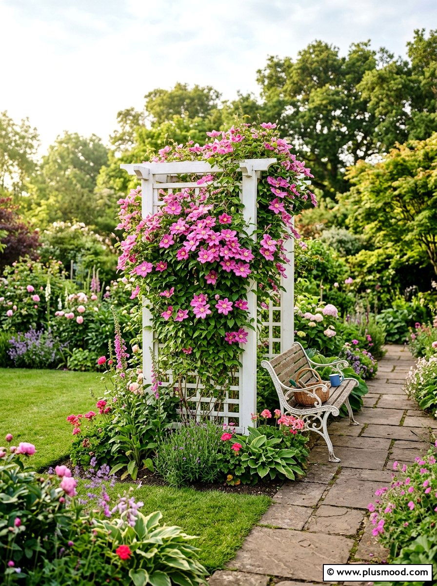 Garden Trellis Panel - 25 small backyard ideas for beginners