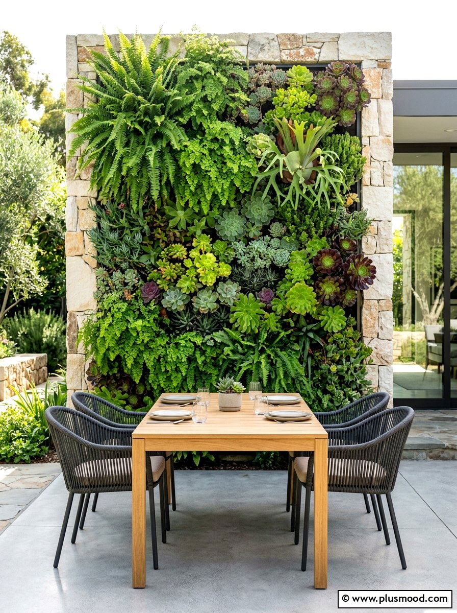 Garden Vertical Wall - 25 summer luxury backyard oasis ideas