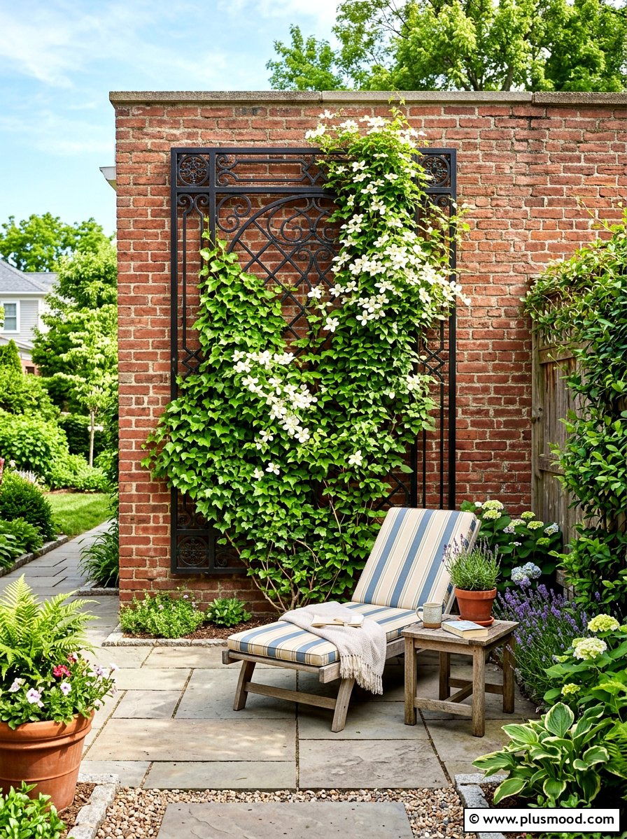 Garden Wall Trellis - 25 summer backyard ideas for small yards