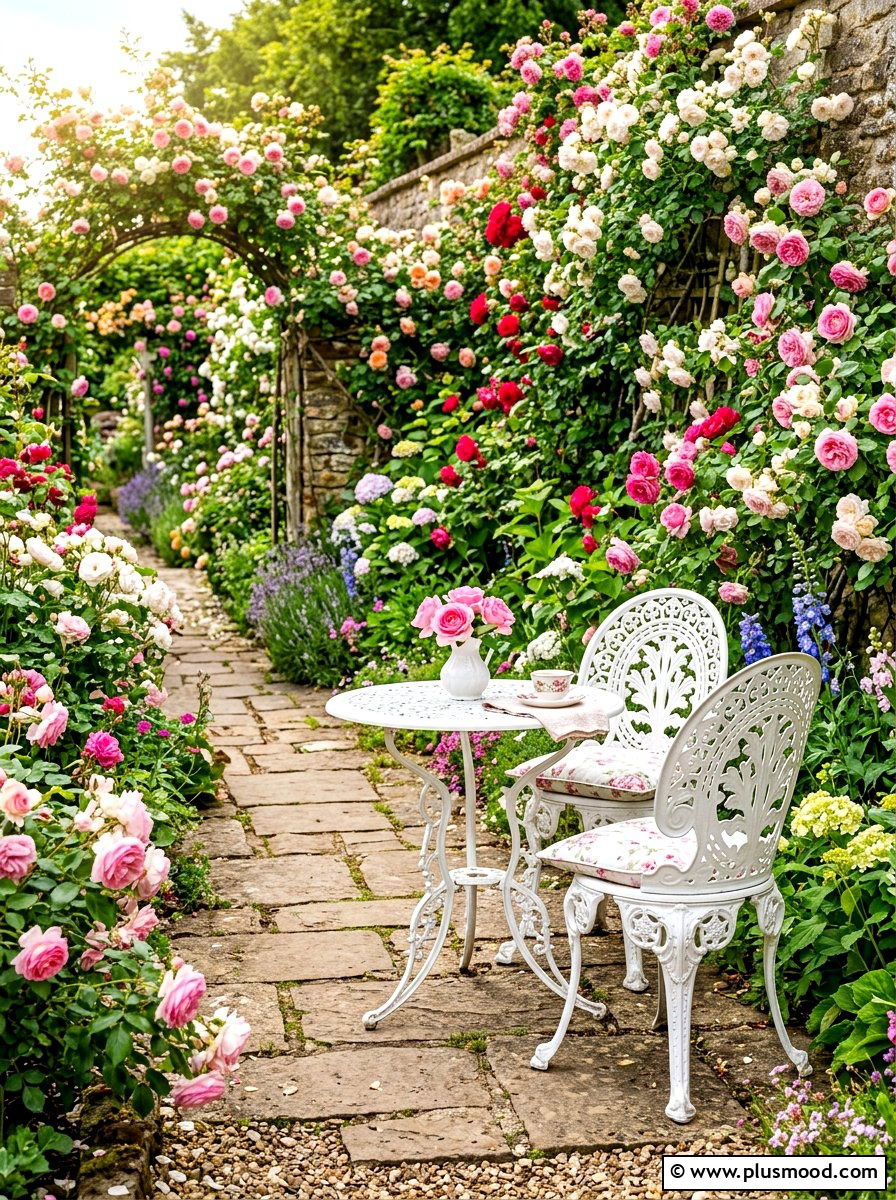 Garden bistro set for two - 25 summer backyard seating ideas for guests