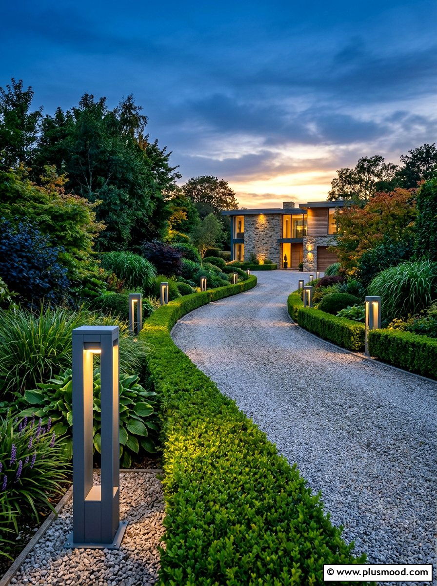 Garden bollard lights - 25 summer landscape lighting ideas
