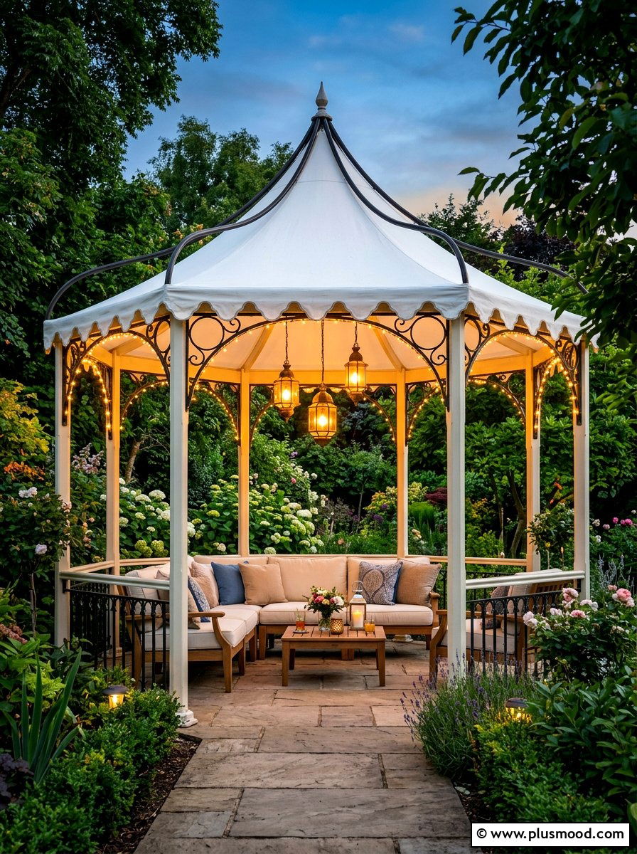 Garden gazebo canopy - 25 summer garden decor ideas