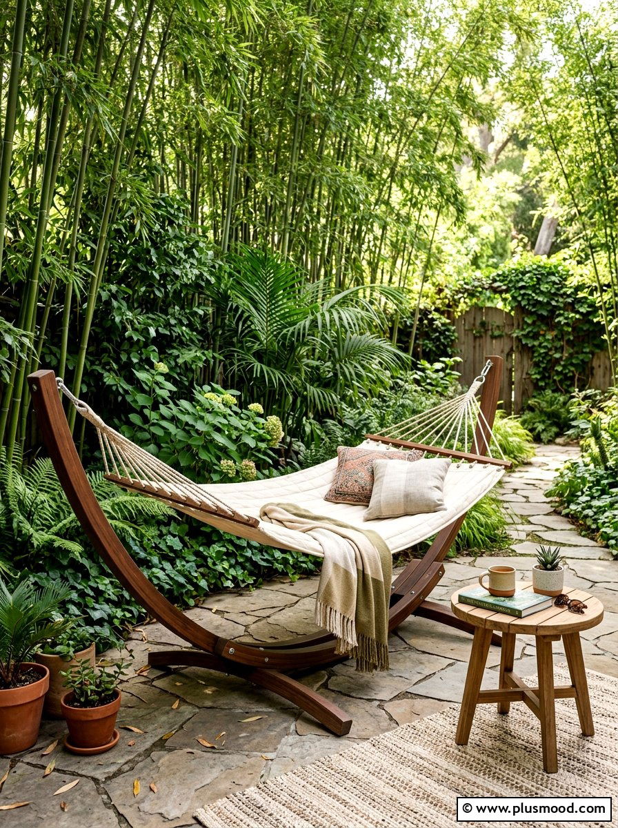 Garden hammock stand - 25 summer garden seating ideas