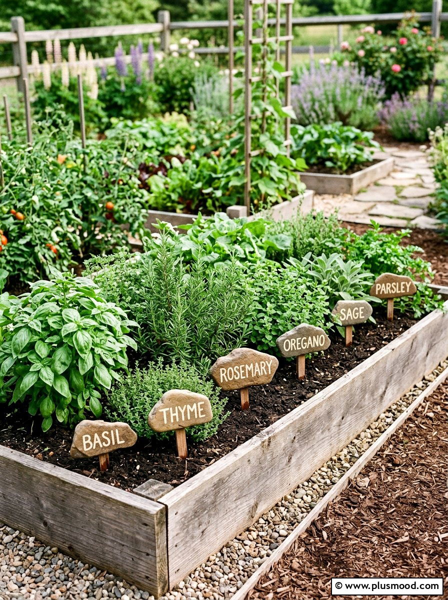 Garden markers - 25 painted rock ideas for outdoor decor