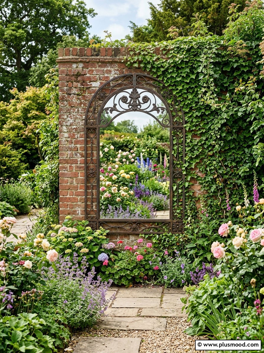 Garden mirror wall decor - 25 outdoor garden decor ideas with wall art