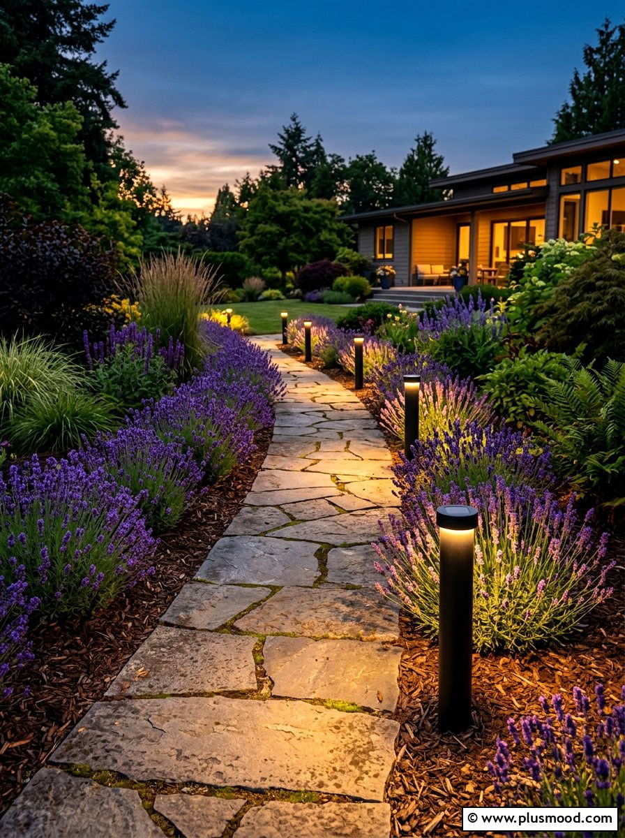 Garden path lighting - 25 summer curb appeal ideas