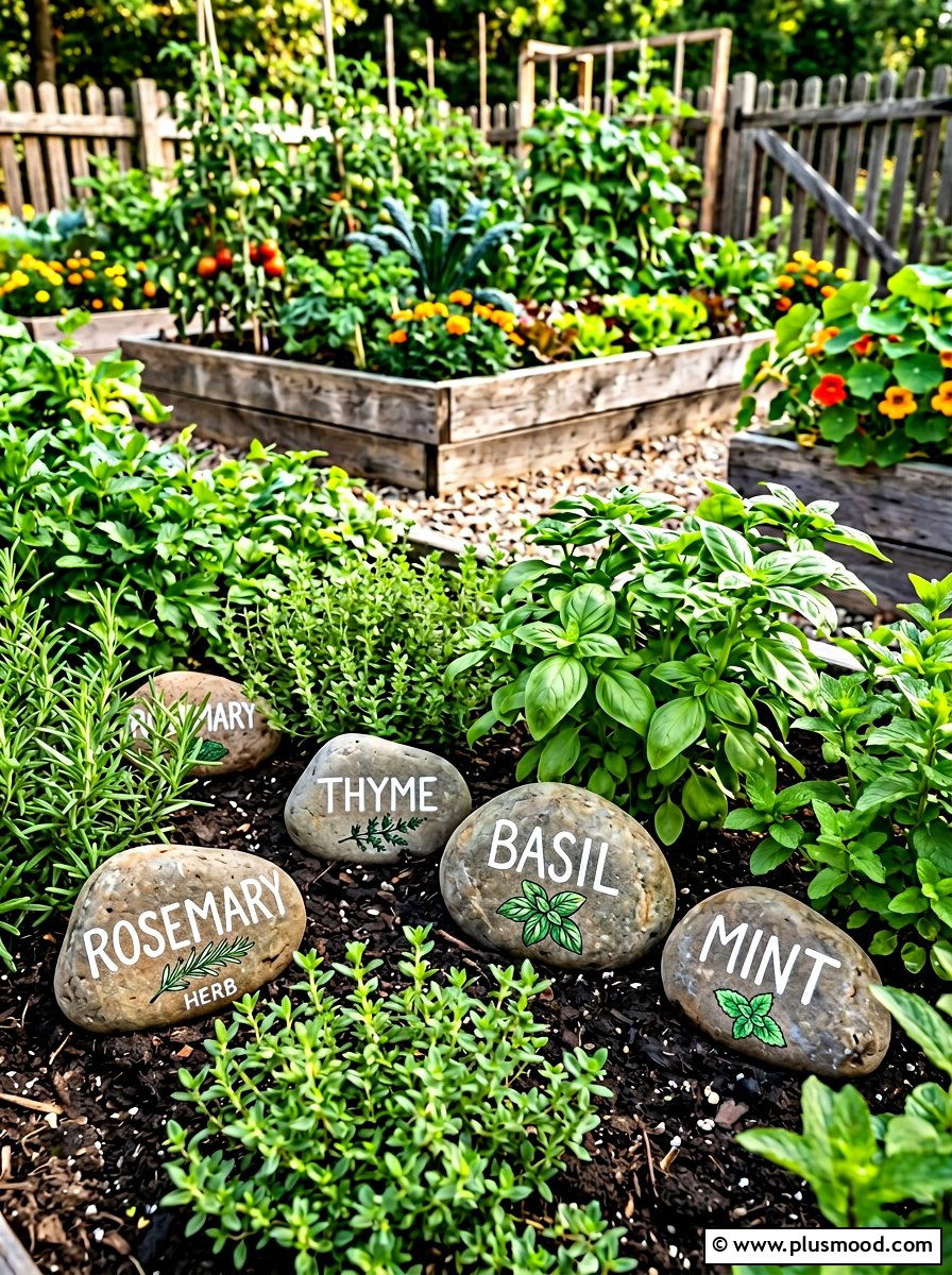Garden rock markers - 25 painted rock ideas with acrylic paint