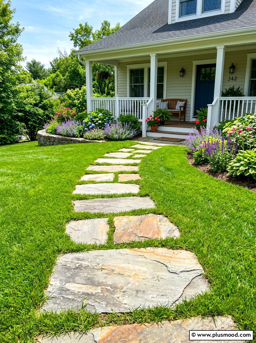 Garden stepping stones - 25 summer cheap curb appeal ideas for summer