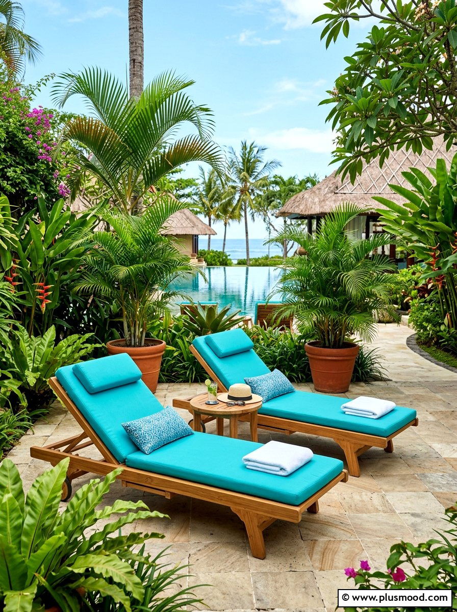 Garden sun lounger - 25 summer garden decor ideas