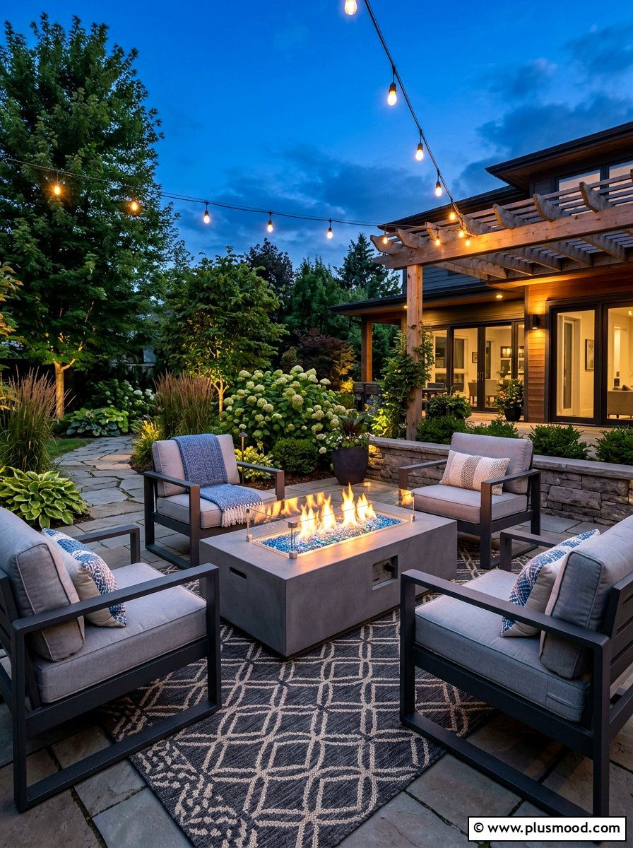 Gas Fire Table - 25 summer patio refresh ideas