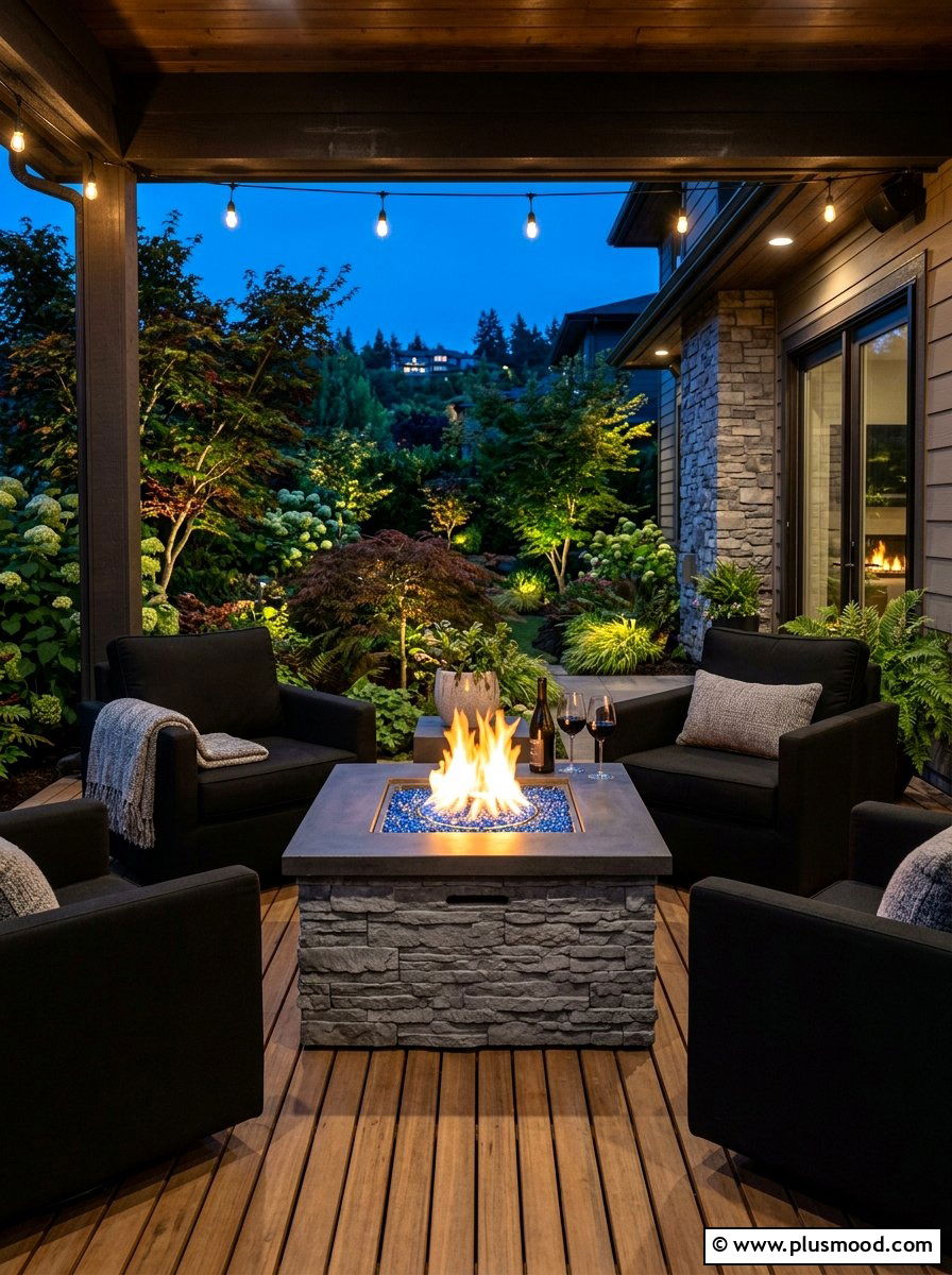 Gas Fire Table - 25 summer porch refresh for entertaining ideas