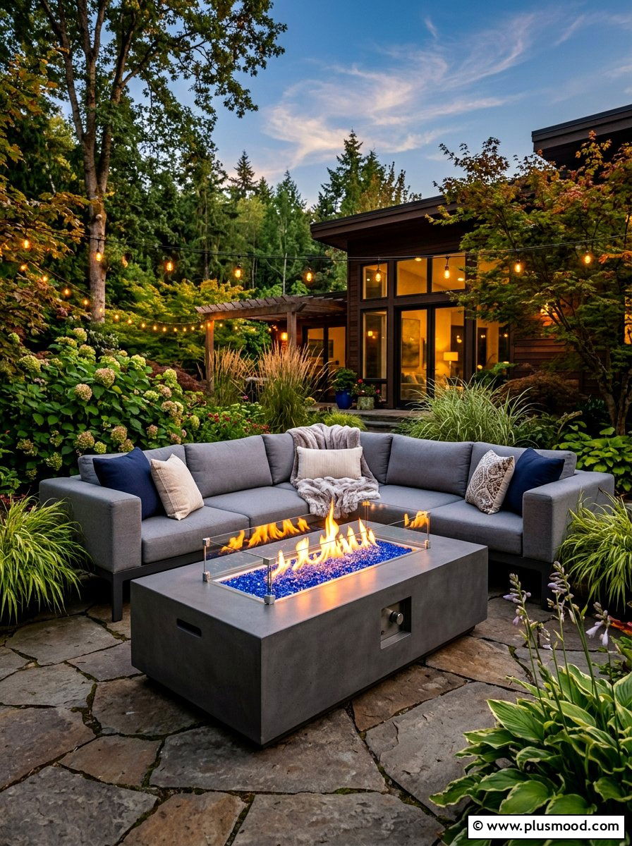Gas Fire Table - 25 popular summer backyard ideas