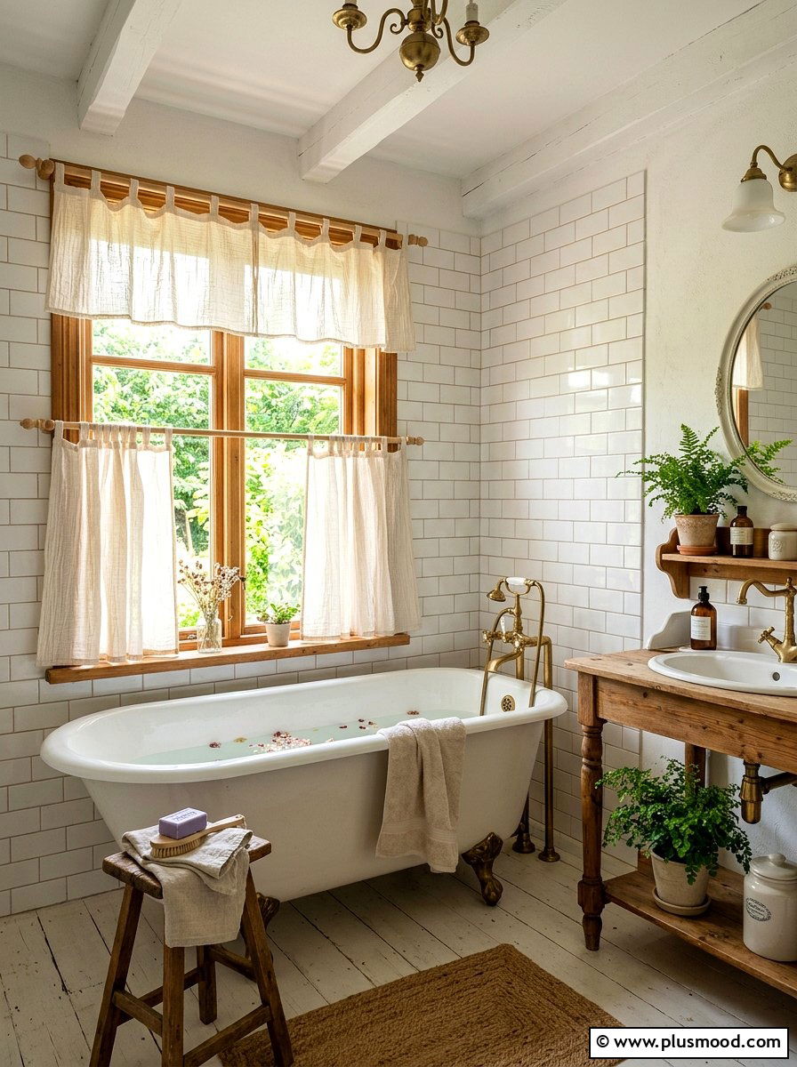 Gauze Tier Curtains - 25 summer breezy window treatment ideas