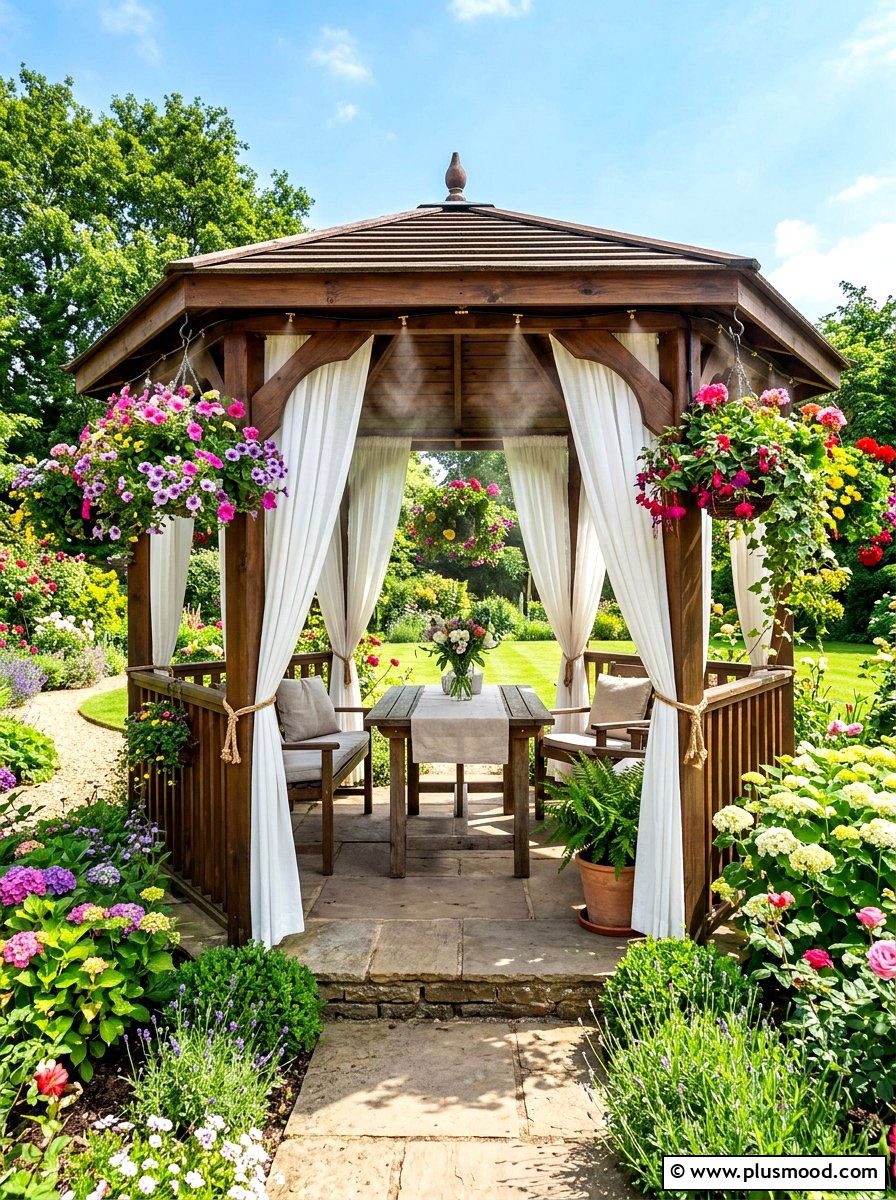 Gazebo Misting Line - 25 summer misting patio ideas