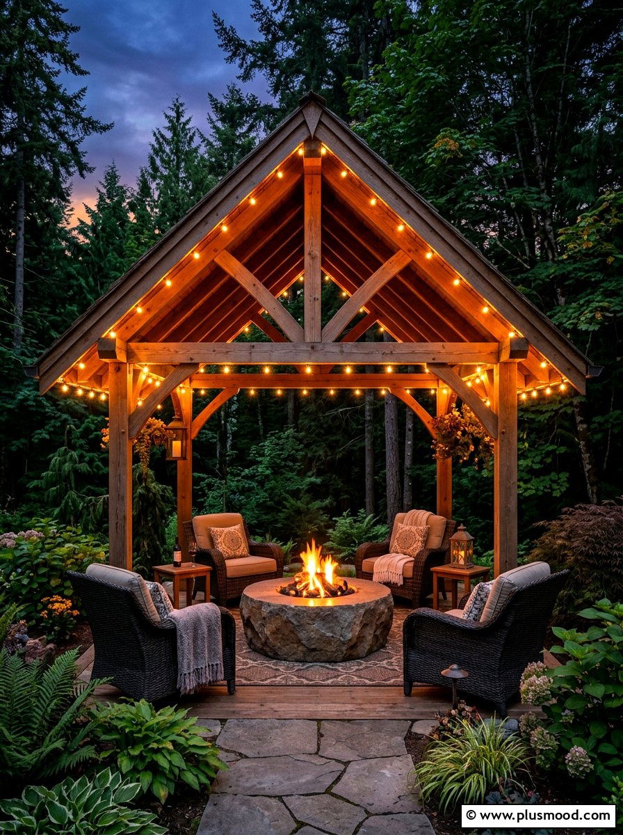 Gazebo With Fire Pit - 25 summer backyard gazebo ideas