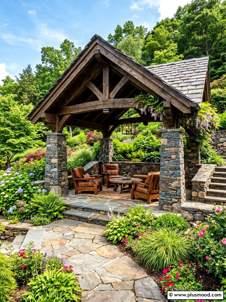 Gazebo With Stone Base - 25 summer backyard gazebo ideas