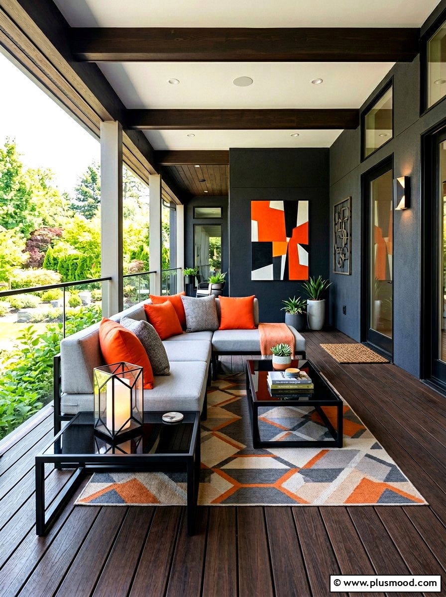 Geometric Lantern Porch Lighting - 25 summer porch lighting ideas
