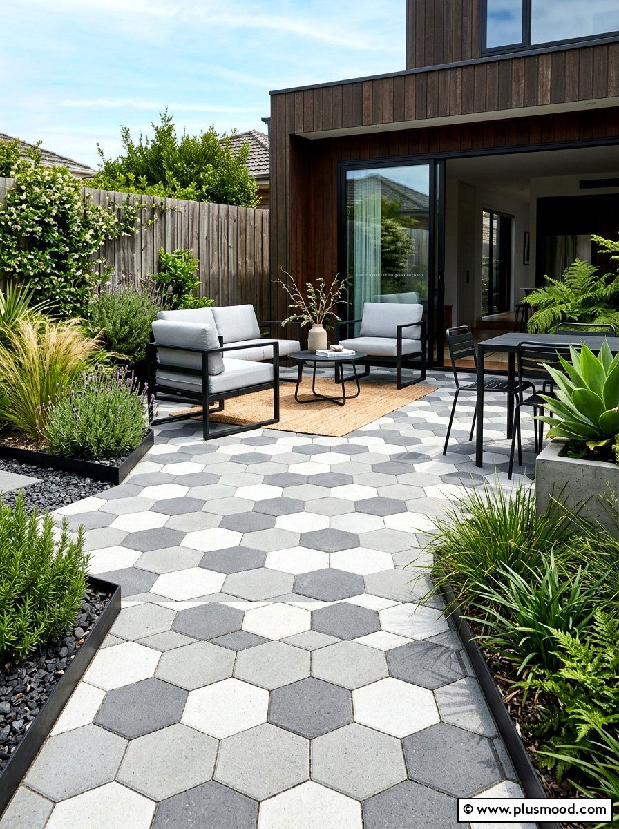 Geometric Paver Pattern For Small Spaces - 25 small backyard ideas with pavers
