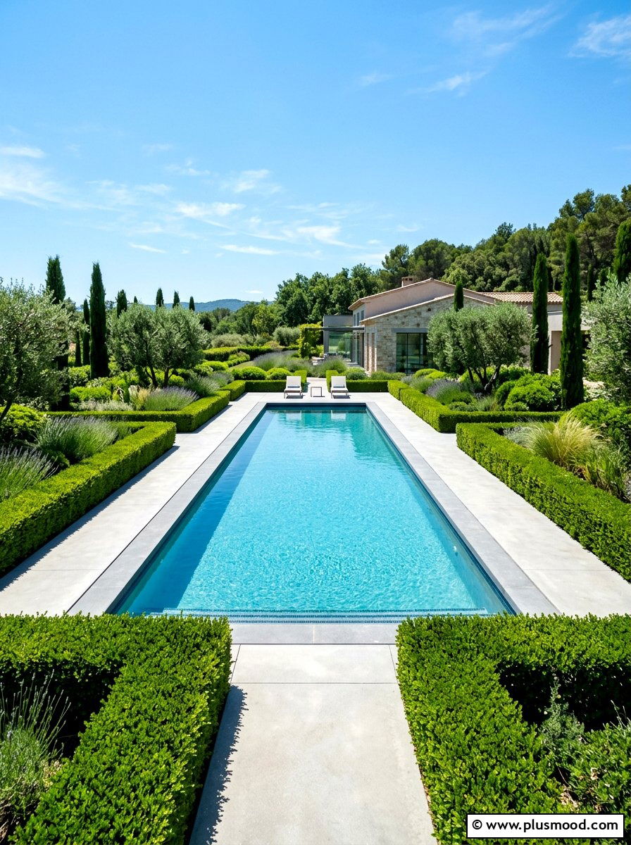 Geometric Pool Shape - 25 summer modern pool backyard ideas