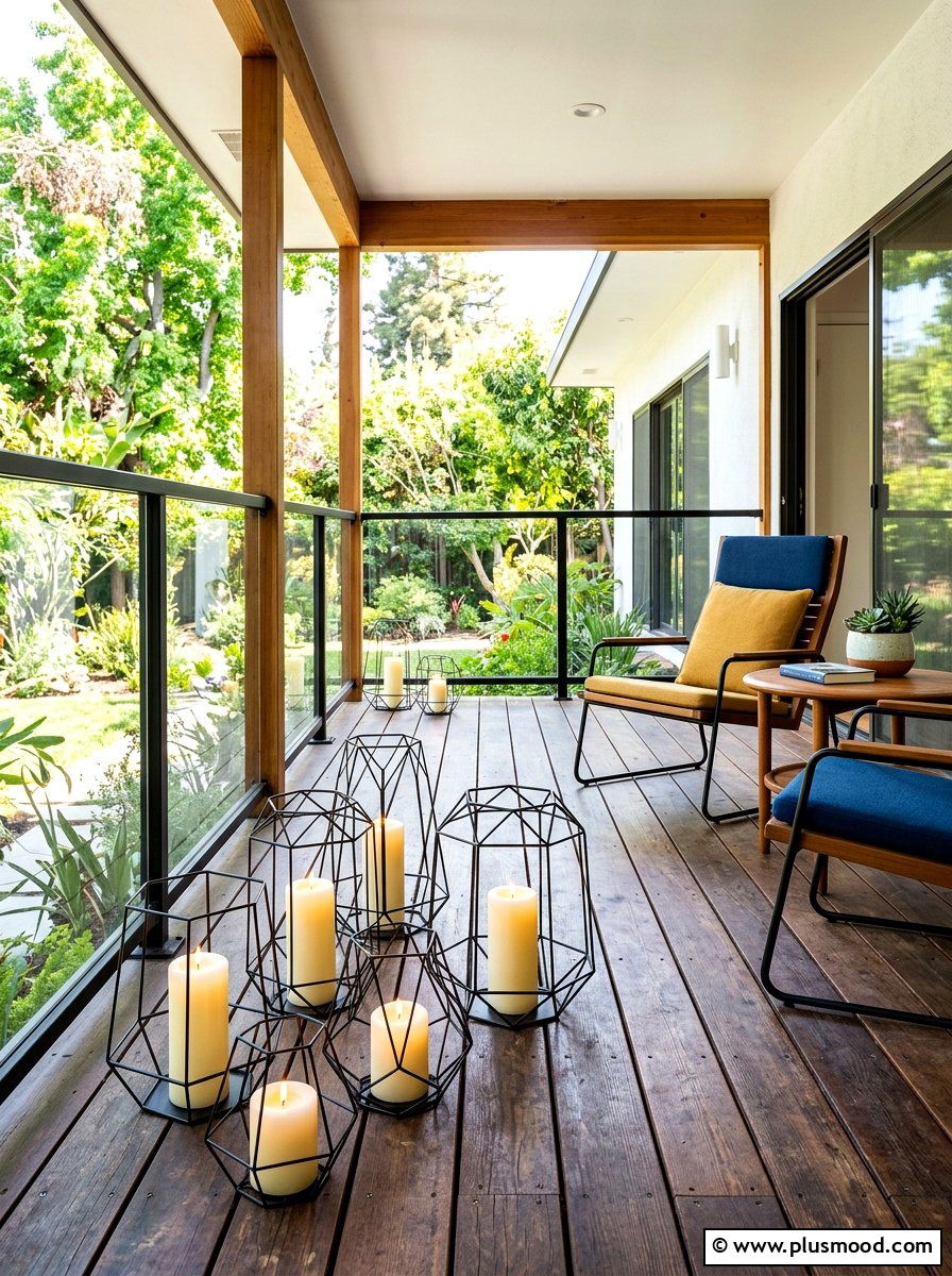 Geometric Wire Lantern - 25 summer front porch lantern ideas